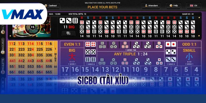 Sicbo (Tài Xỉu) – Luật Chơi, Chiến Lược Cơ Bản Tại Vmax